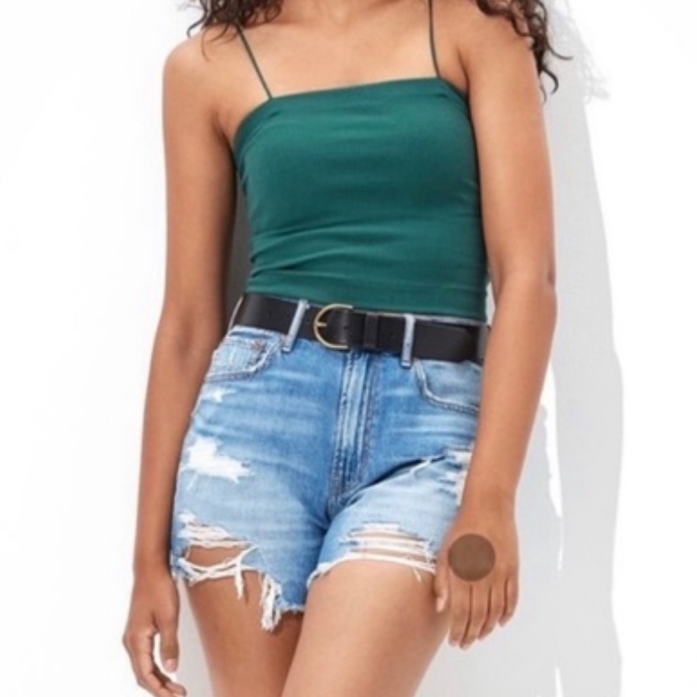 Green and white American eagle crop top bundle